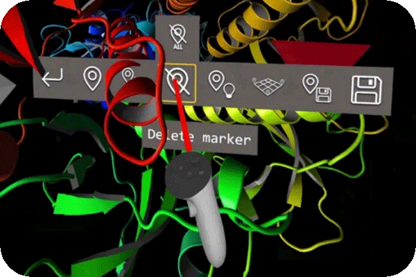 moreViz verfügt über ein intuitives In-VR-Menü