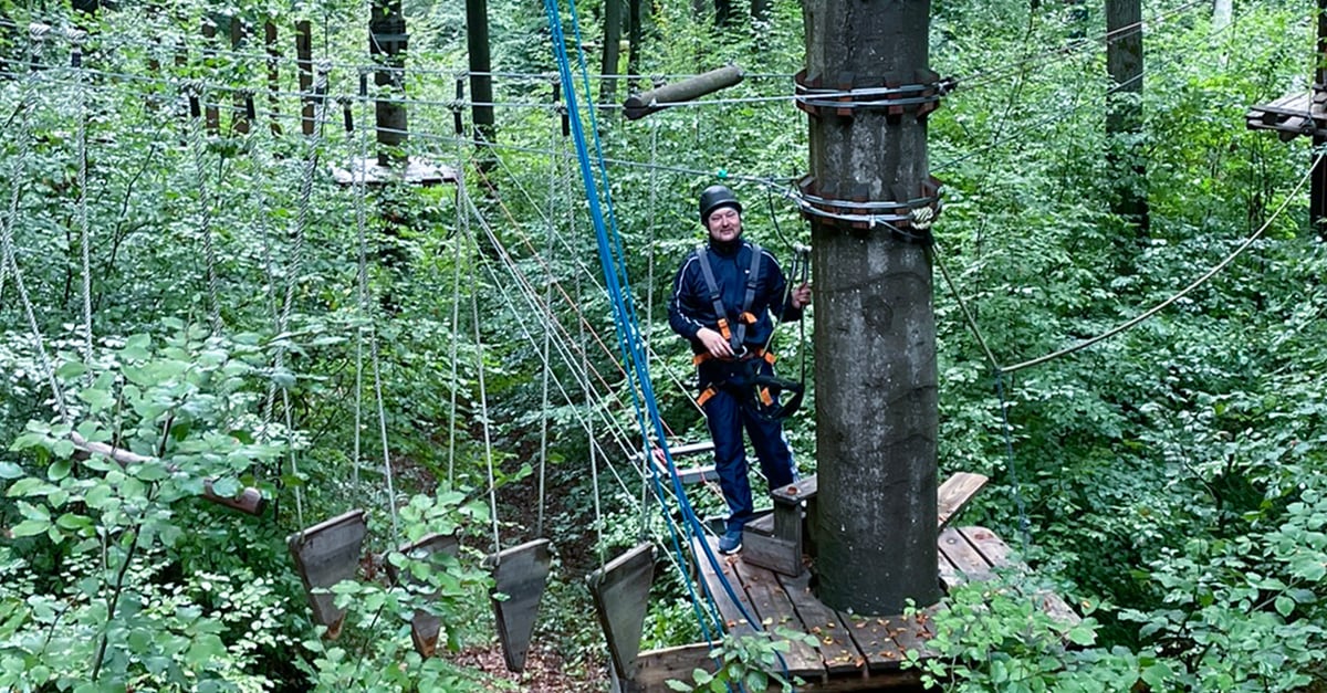 Climbing at the Climbing Park - Another Station Completed