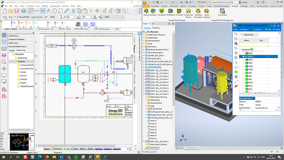 Piping Model Inventor Smap3D Plant Design: Piping CAD Add-in for Autodesk Inventor