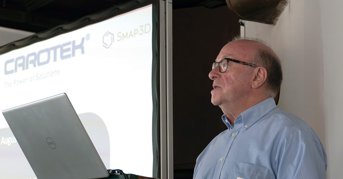 Colleague Chris presenting insights